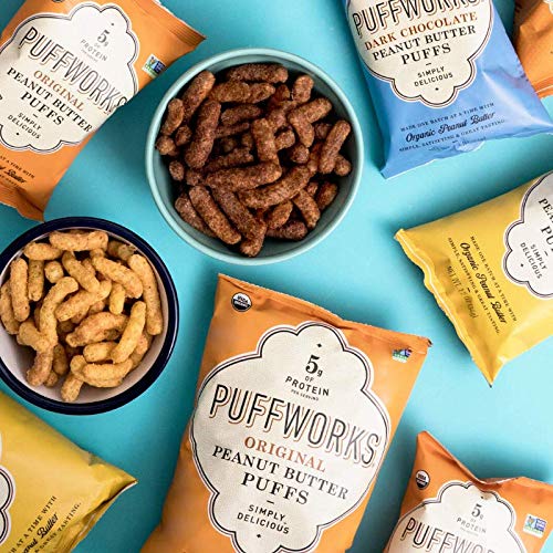 Puffworks Variety Pack Organic Peanut Butter Puffs Original, Da