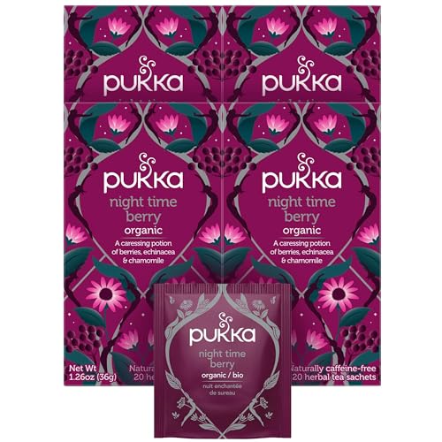 Pukka Organic Tea Bags, Night Time Berry Herbal Tea for Health a...