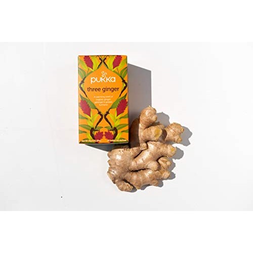 Pukka Three Ginger, Organic Herbal Tea With Galangal &Amp; Turmeric Pukka Three Ginger, Organic Herbal Tea With Galangal &Amp; Turmeric