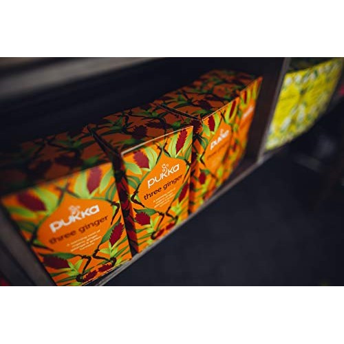Pukka Three Ginger, Organic Herbal Tea With Galangal &Amp; Turmeric Pukka Three Ginger, Organic Herbal Tea With Galangal &Amp; Turmeric