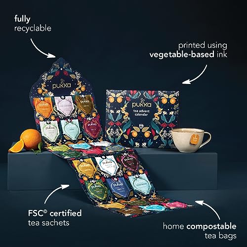 Pukka Herbal Tea | Organic Tea Advent Calendar 2023 | 24 Tea Bags