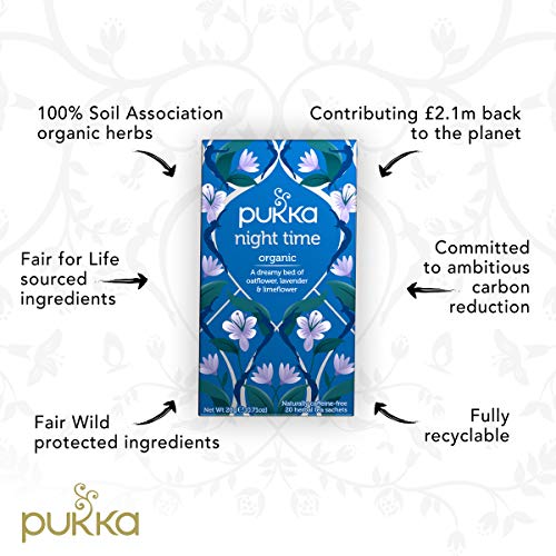 Pukka Herbs Night Time, Organic Herbal Tea With Valerian 3 Pack