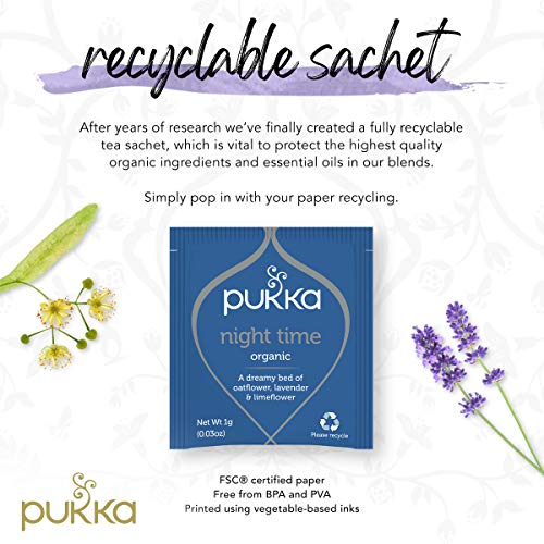 Pukka Herbs Night Time, Organic Herbal Tea With Valerian 3 Pack