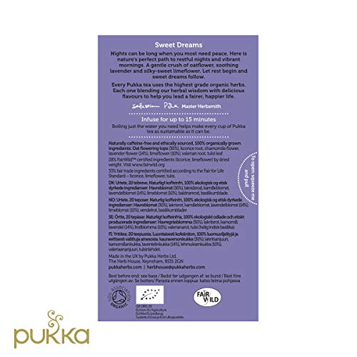 Pukka Herbs Night Time, Organic Herbal Tea With Valerian 3 Pack