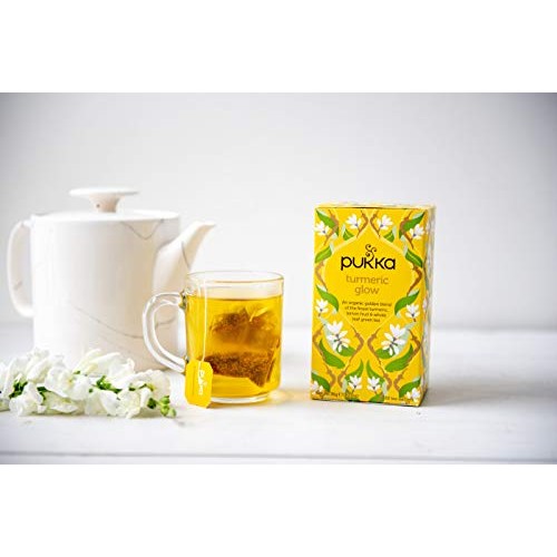 Pukka Herbs Turmeric Glow, Organic Herbal Tea With Lemon &Amp; Whole
