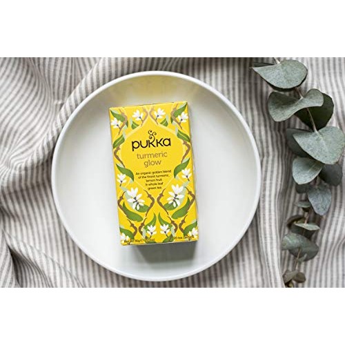 Pukka Herbs Turmeric Glow, Organic Herbal Tea With Lemon &Amp; Whole