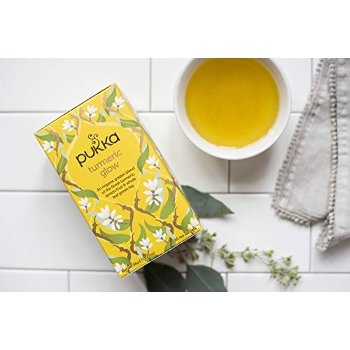 Pukka Herbs Turmeric Glow, Organic Herbal Tea With Lemon &Amp; Whole