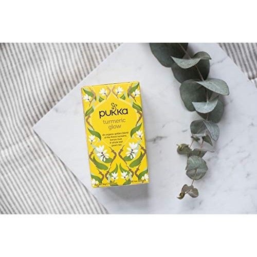 Pukka Herbs Turmeric Glow, Organic Herbal Tea With Lemon &Amp; Whole