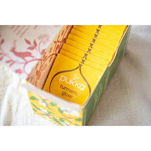 Pukka Herbs Turmeric Glow, Organic Herbal Tea With Lemon &Amp; Whole