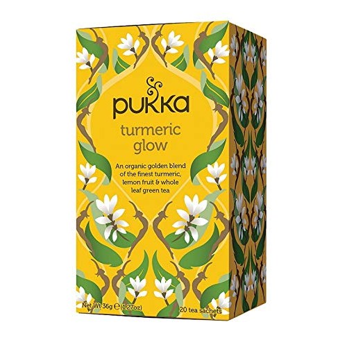 Pukka Herbs Turmeric Glow, Organic Herbal Tea With Lemon &Amp; Whole