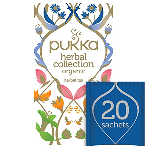 Pukka Organic Herbal Tea Collection, Five Herbal Blends, 20 Tea ...
