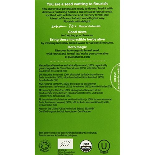 Pukka Three Fennel, Organic Herbal Tea 6 Pack, 120 Tea Bags