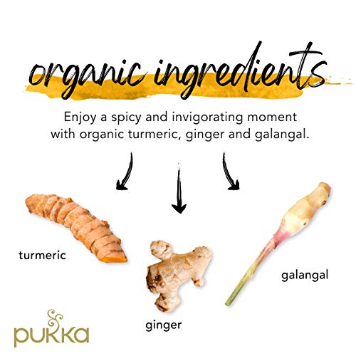 Pukka Organic Tea Bags, Turmeric Active Herbal Tea with Ginger a...