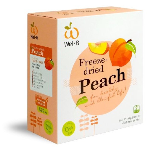 Wel-B Freeze-Dried Peach, Freeze-Dried Fruit Snack Unsweetened A