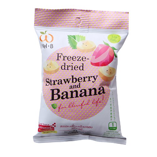 Wel-B Freeze-Dried Strawberry And Banana, Freeze-Dried Fruit Sna