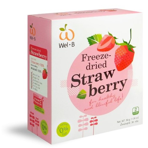 Wel-B Freeze-Dried Strawberry, Freeze-Dried Fruit Snack Unsweete