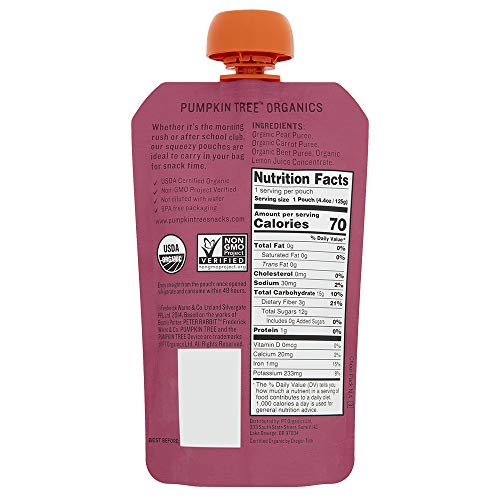 Peter Rabbit Organics Beet, Carrot And Pear, 4.4 Ounce Pouches,