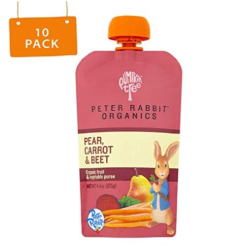 Peter Rabbit Organics Beet, Carrot And Pear, 4.4 Ounce Pouches,