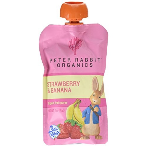 Peter Rabbit Organics Strawberry And Banana Snacks, 4 Ounce Pac