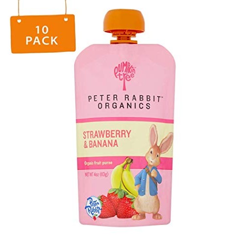 Peter Rabbit Organics, Strawberry &Amp; Banana Puree, 4Oz. Pouches
