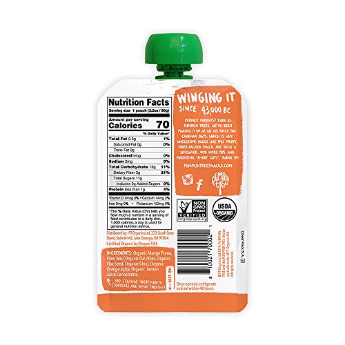 Pumpkin Tree Organics Fruit Snack Packet + Fiber + A Squeeze Of