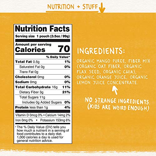 Pumpkin Tree Organics Fruit Snack Packet + Fiber + A Squeeze Of