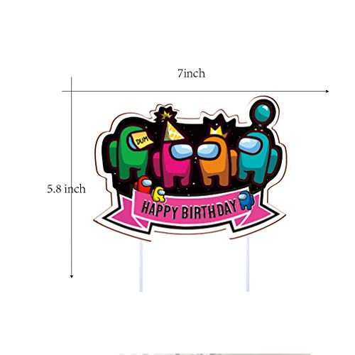 Cake Topper For Among Us Happy Birthday Cake Topper , Boys Video