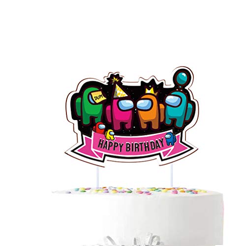 Cake Topper For Among Us Happy Birthday Cake Topper , Boys Video