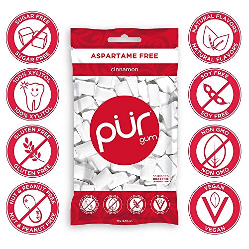 Pur Gum 3 Flavor Assortment Spearmint, Cinnamon, Peppermint, Pa