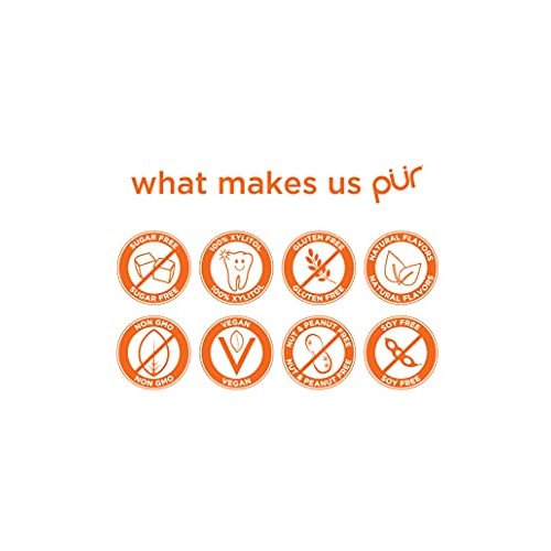 Pur 100% Xylitol Breath Mints, Tangerine Tango, 50 Count Pack O