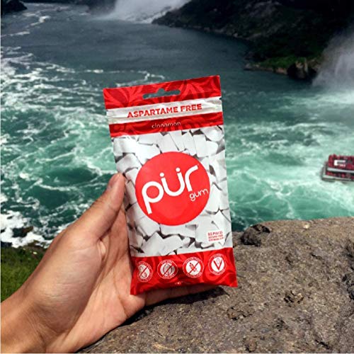 Pur 100% Xylitol Chewing Gum, Cinnamon , Sugar-Free + Aspartame