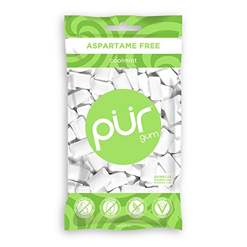 Pur 100% Xylitol Chewing Gum, Sugarless Coolmint, Sugar Free &Amp; A