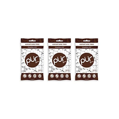 Pur 100% Xylitol Chewing Gum, Chocolate Mint, Sugar-Free + Aspar