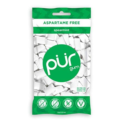 Pur 100% Xylitol Chewing Gum, Variety Pack, Peppermint Spearmint