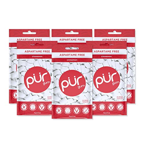 PUR Gum | Sugar Free Chewing Gum | 100% Xylitol | Vegan, Asparta...