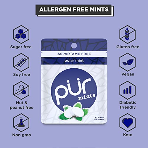 PUR Mints | Sugar Free Mints | 100% Xylitol | Vegan, Aspartame F...