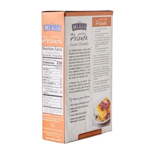 Delallo Instant Polenta 9.2 Oz Boxes 2 Pack With Authentic Con