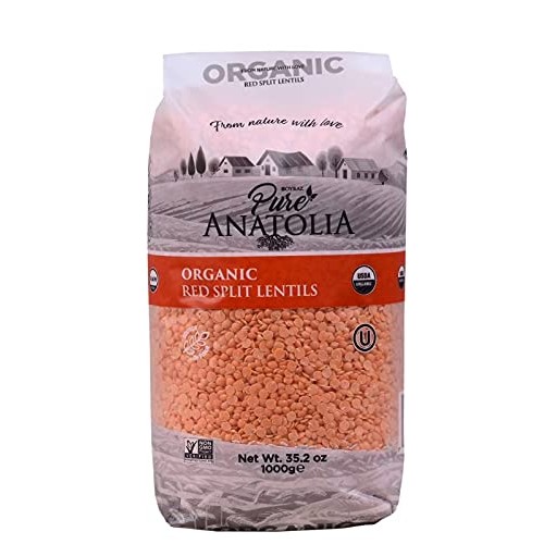 Organic Raw Red Split Lentil | 2.2 Lbs 35.2 Oz | Pack Of 2 All