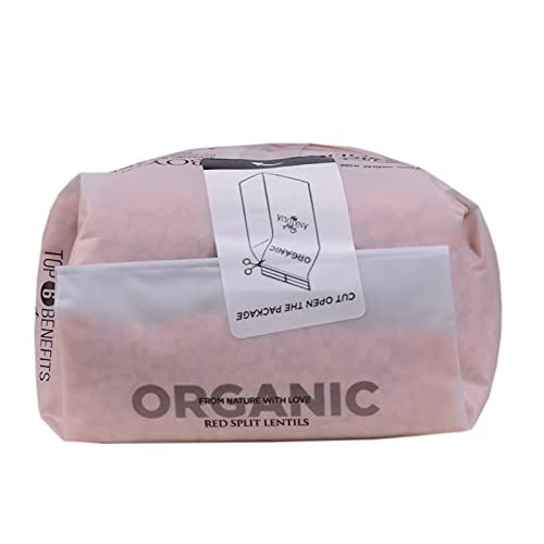Organic Raw Red Split Lentil | 2.2 Lbs 35.2 Oz | Pack Of 2 All