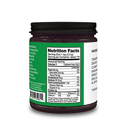 Organic Tamarind Date Chutney Condiment Indian Preserve - A Da...