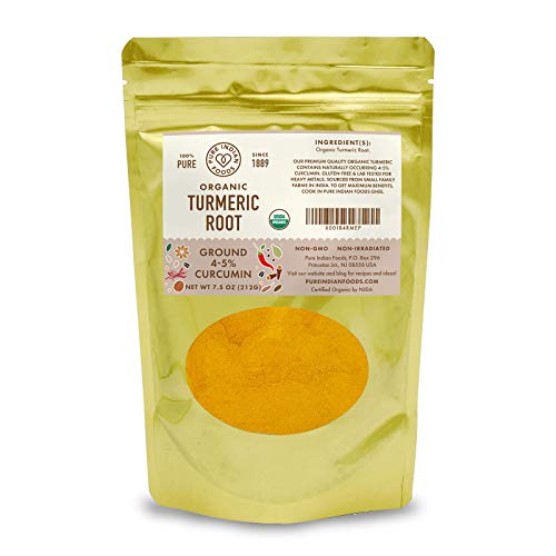 Organic Turmeric Powder Spice 7.5 Oz - Freshly Packed In Reseala