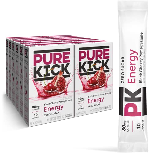 PURE KICK Energy Singles To Go Drink Mix, Black Cherry Pomegrana...