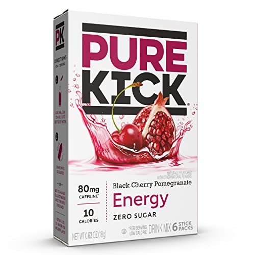 PURE KICK Energy Singles To Go Drink Mix, Black Cherry Pomegrana...