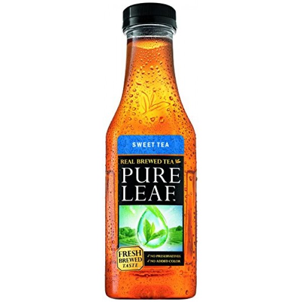 Pure Leaf Iced Tea, Sweet Tea, Black Tea, 18.5 Oz Pack Of 6