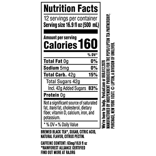 Pure Leaf Iced Tea, Raspberry, 18.5Oz Bottles 12 Pack