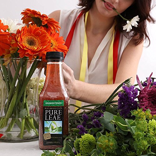 Pure Leaf Iced Tea, Unsweetened Black Tea, 18.5Oz Bottles 12 Pack