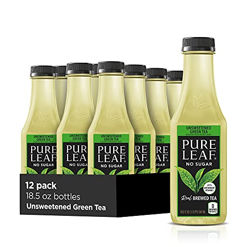 Pure Leaf Iced Tea, Unsweetened Green Tea, 18.5 Oz Bottles 12 P...