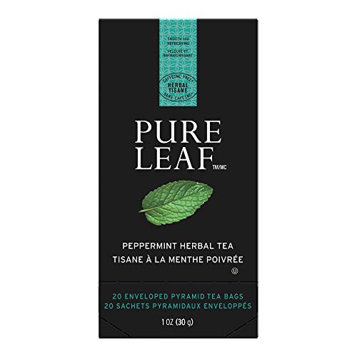 Pure Leaf Peppermint Enveloped Hot Tea Bags Herbal Caffeine Free