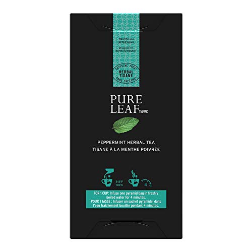 Pure Leaf Peppermint Enveloped Hot Tea Bags Herbal Caffeine Free