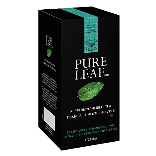Pure Leaf Peppermint Enveloped Hot Tea Bags Herbal Caffeine Free